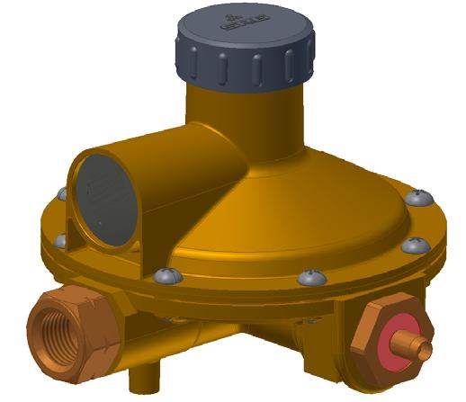 SRG LPG Low Pressure Second Stage Tank Regulator Type 521 Inlet Connection Outlet Connection Color 3/4" F.NPT 1/2 F.NPT others on request 2 x 3/4 F.NPT brown 2 x 1/2 F.