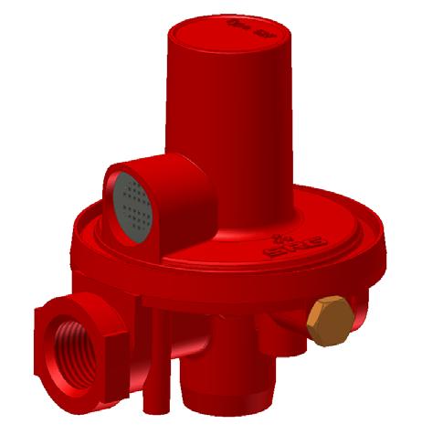 SRG LPG High Pressure First Stage Tank Regulator Type 527 Inlet Connection Outlet Connection Color 1/4" NPT horizontal M 20x1,5 vertical 1/2" NPT red ext.