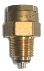 SRG LPG Liquid Service/Offtake Valve Type 480-426 / 480-427 Inlet Connection Outlet Connection Width across flats ¾ NPT 1 ¼ NPT M26x1,814 36 mm 46 mm Product Description: The SRG type 480 liquid