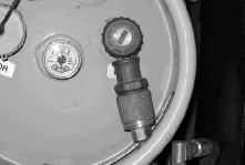 2. Close the LPG tank service valve. 7.