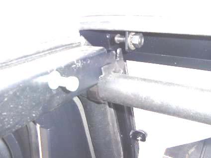 If adjustment is needed, use a 3/16 Allen wrench to reposition the pin in the slotted rear mount or loosen the two Torx seat back bolts and adjust the