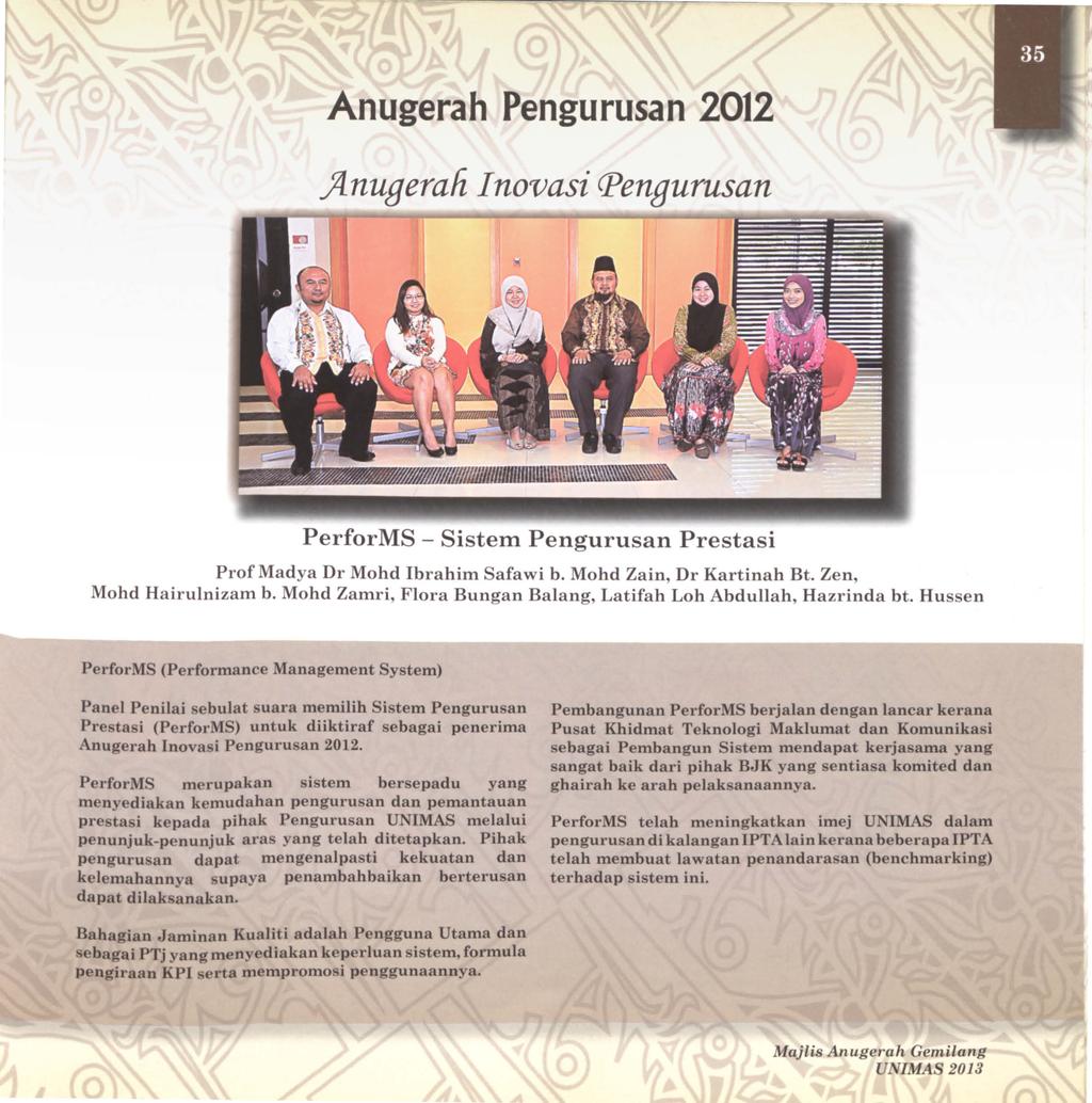 Aý' v _ `ýýý.. ý}j "- ; ý' ý.. ýý Anugerah Pengurusan 2012 I Anugerah Inovasi Pengurusan ýn17, 7/, kiý; LJn! ll'ldulýy ývotoý %//, %/, %/00//////iiýiUlllllf AIDI I Ilillliý, lit: ýü'1! \\\\\\!