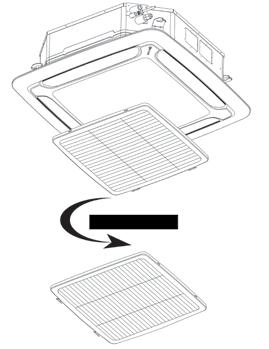 This allow the direction of the intake grill lines can be unified when multiple units are install within the same location.