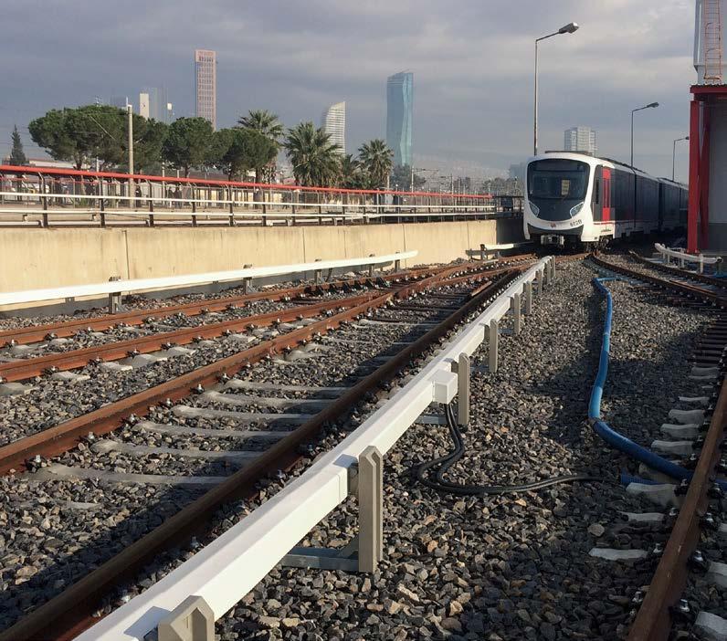 METRO IZMIR REHAU products 2017 Complete 3rd rail system for bottom contact There are five different metro systems in Turkey. The Izmir Metro Line started operation in May 2000.