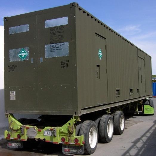 80 kw ISO Containerized Standby Power System for Algerian Air Force Raytheon Systems Canada Ltd, Waterloo, Ontario Mechron personnel designed and commissioned a custom self-contained 40 ISO