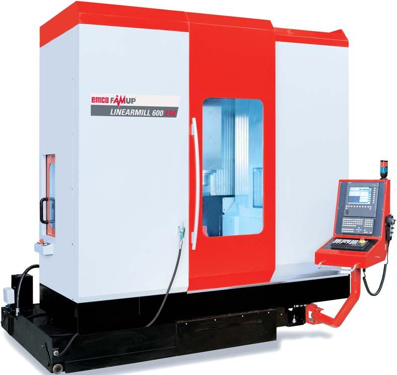 The machine The technology Machine layouts With 5 sided-machining into the future Technical data LINEARMILL 600 EM Working range Positioning stroke X axis 600 mm (23.