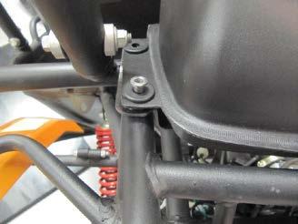 Install the four fuel tank collars as shown below.