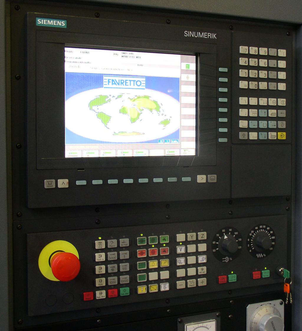 Standard technical specifications cnc tecnology dgtcnc Simple to use CNC control - The Power of control In FAVRETTO philosophy, Power of Control is an essential factor for success.