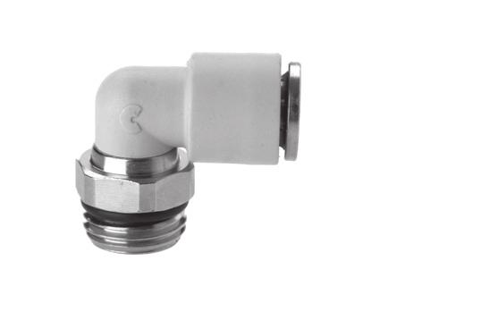 2 NORTH AMERICAN FITTINGS & FLOW CONTROL VALVE CATALOG > Release 8.6 Fittings Mod. 7522 BSP Male Swivel Elbow Mod. A D E G H M SW Weight (g) 7522 4-M5 4 M5 8.5 9.4 3.5 17 9 4 7522 4-M7 4 M7 11 9.