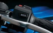 Suzuki Drive Mode Selector (S-DMS) offers push-button selection of three race-developed engine control maps that regulate the Suzuki Dual Throttle Valve