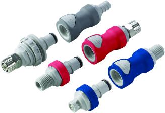 They re ideal when even a few drops pose problems regarding safety, media cost or environmental regulations. These innovative couplings are lightweight, chemically-resistant and easy to use.
