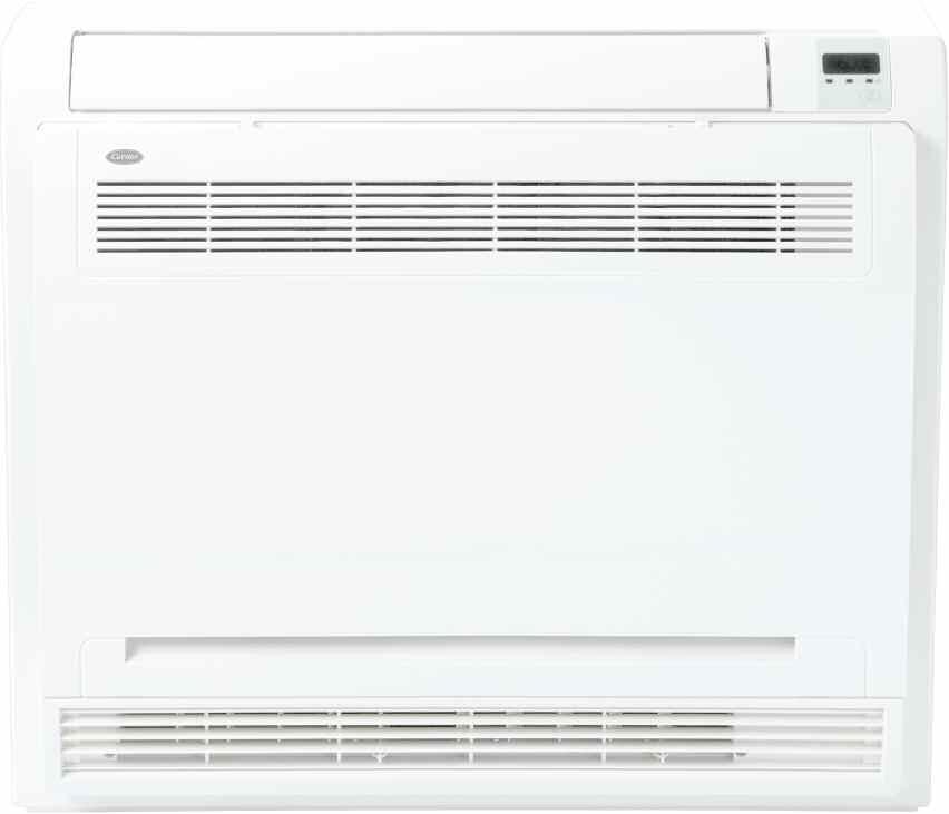 MB*F Floor Console System Heat Pump with Basepan Heater Variable Speed (Inverter) Up to 20.5 SEER Up to 10.