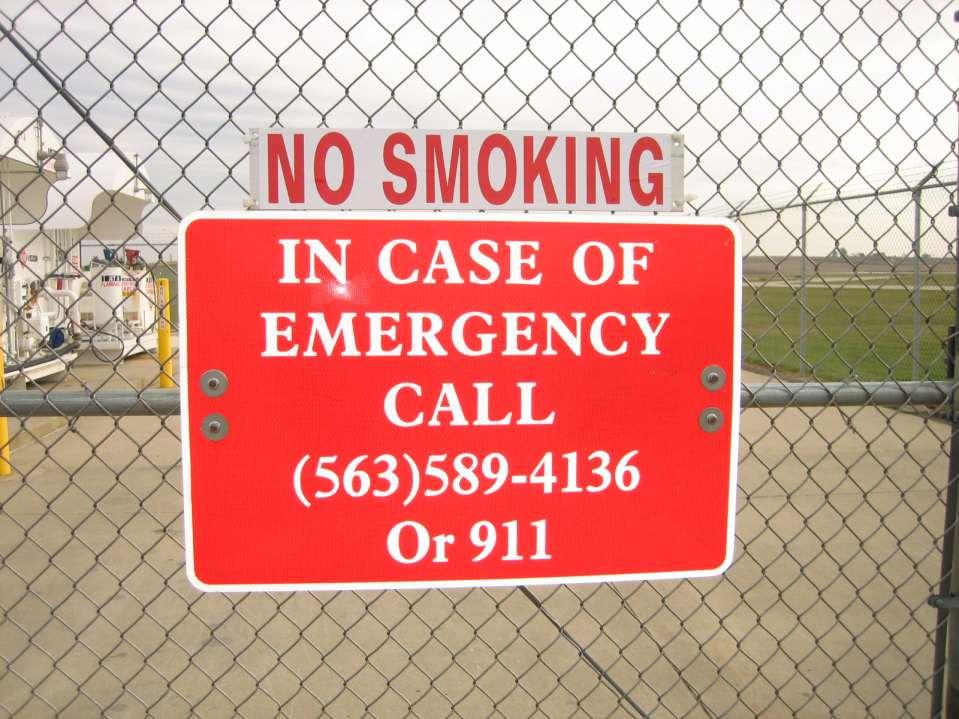 Smoking Restrictions NFPA 407, 4.1.3 No Smoking Signs.