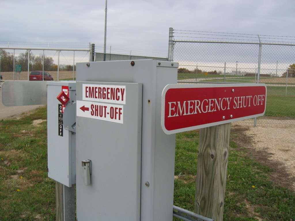 Emergency Fuel Shutoffs The Emergency Fuel Shutoff placard is not located at least 7 feet above grade.