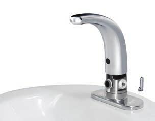 Unthread the FAUCET COVER SCREW () at the back of the FAUCET. Pull FAUCET COVER () up and off. Fig.. REPLACE REMOVE.