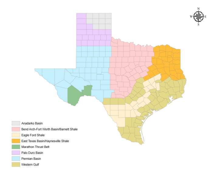 Texas Oil and Gas Basins and Shale Plays Air Quality Division Texas Oil