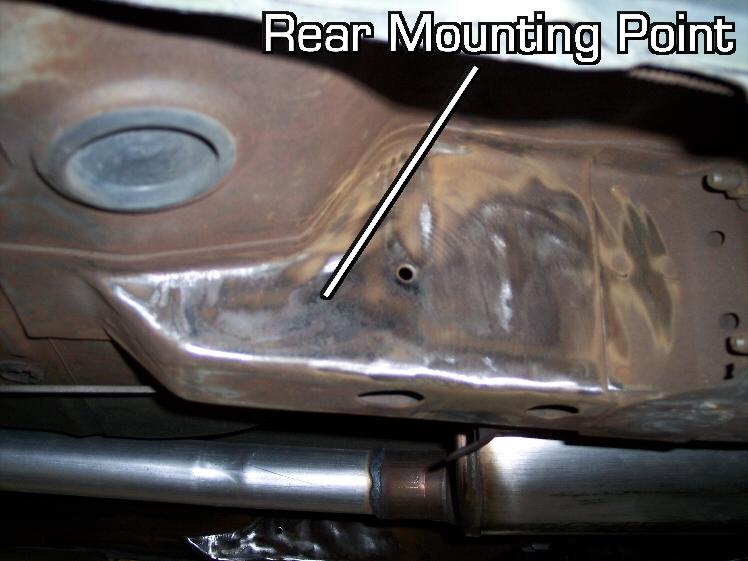 The front mounting point is located in-line with the front frame rails just outboard of the torsion bar rear
