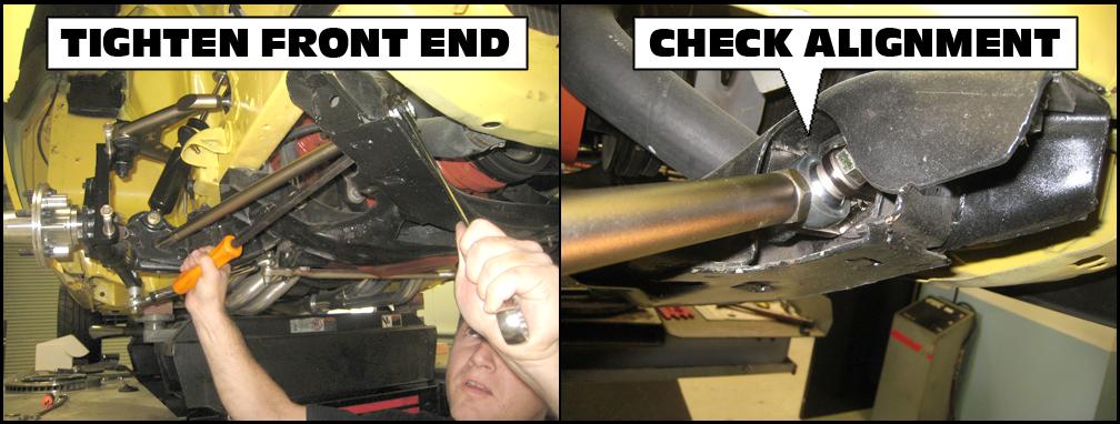 Do not over extend the strut rod past the recommended length (see diagram below). Fully tighten the rear strut rod nut.