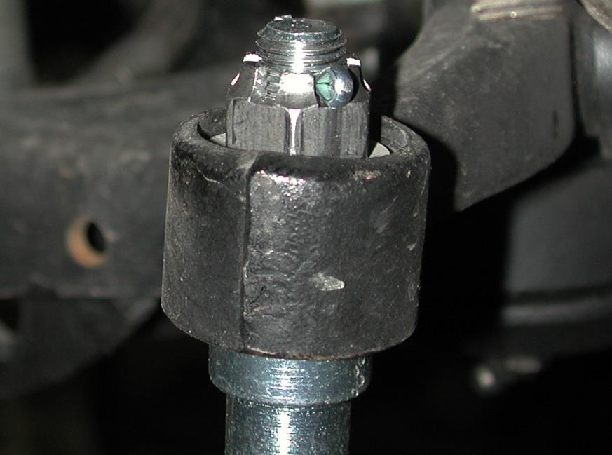 The steering arm is attached to the spindle using ½ -20 x 2 ½ Flat Socket Cap Bolts and Nylok nuts.