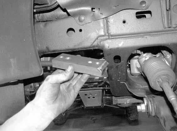 IF INSTALLING 3 SYSTEM PROCEED WITH STEP 20. OTHERWISE SKIP TO STEP 21. 20. Remove the sway bar at the frame mounts.