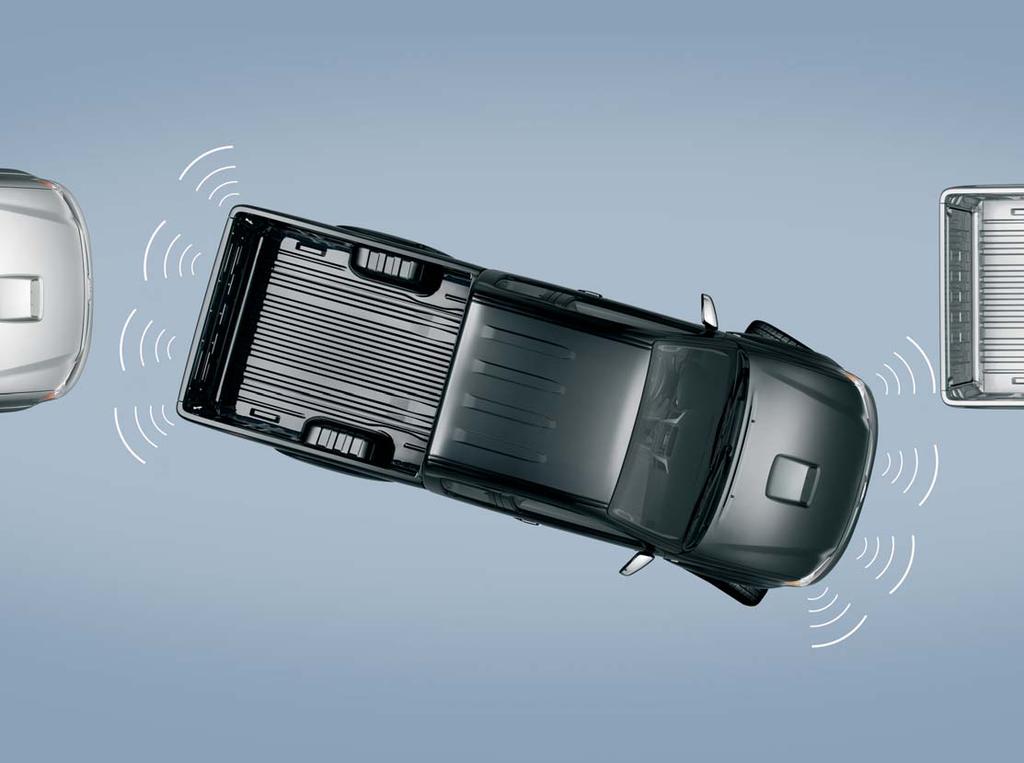 Toyota Hilux The ultrasonic parking aid system's sensors can be painted to match your car's body colour.