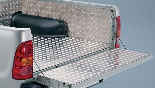 Heavier protection comes in the form of the under-rail inner bed liner.