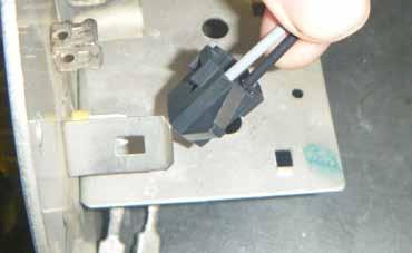 Notice the extruded end of the connector will fasten into place as shown. 23.
