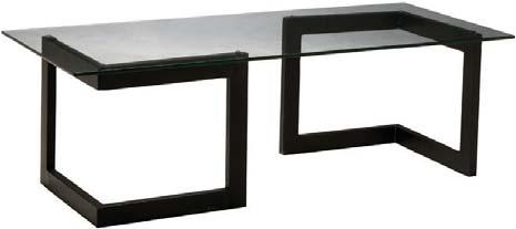 D 22 H 82023 table Tempered Glass/Painted Steel