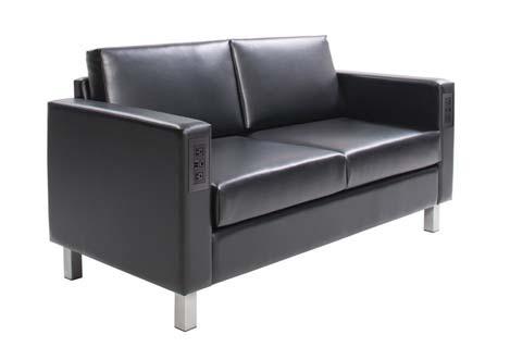 powered seating naples chair, powered* Black Vinyl 36 L 30 D 28 H 810120 naples loveseat,