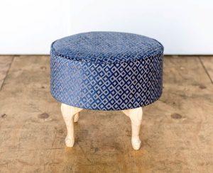00 Quilted Leather round ottoman L - 0.