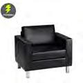 Chair, Black Fabric, 35"L 35"D