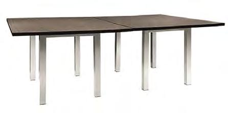10' TABLE gray acajou 820263 120"L 48"D 29"H COMMUNAL TABLE (MAPLE