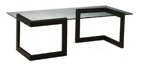 glass/painted steel 82023 24"L 28"D 22"H TABLE