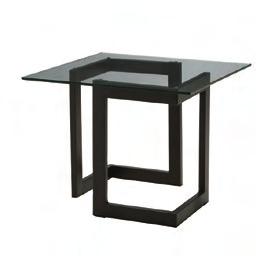 18"H TABLES Geo END TABLE glass/black steel