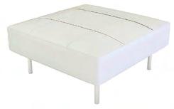 OTTOMANS ENDLESS SQUARE white leather 815122 black leather