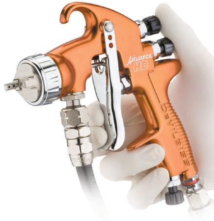 10 PRODUCT CATALOGUE MANUAL SPRAY GUNS ADVANCE HD HVLP AND TRANS-TECH PRESSURE, GRAVITY AND SUCTION MANUAL SPRAY GUNS The all purpose mid-sized Compliant spray gun range Robust, Lightweight and work