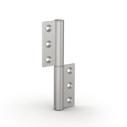luminium range - Hinges Various hinges Lift-off hinges in aluminium profile with a stainless steel pin Stainless steel pin. Supplied with polymer caps.
