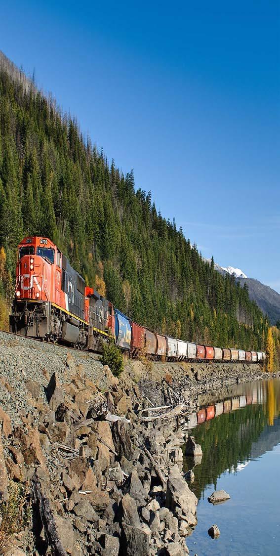 CN in British Columbia Employees 2065 railroaders Operations 2805 route miles Transload facilities at Vancouver and Prince Rupert ports to move a variety of goods on and off the rail system Serving