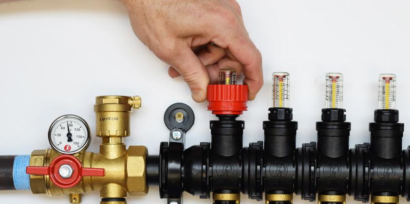A complete system fill/purge procedure normally starts in the mechanical room with the boiler and near boiler piping, followed by the distribution (zone) piping to / from the radiant manifolds.