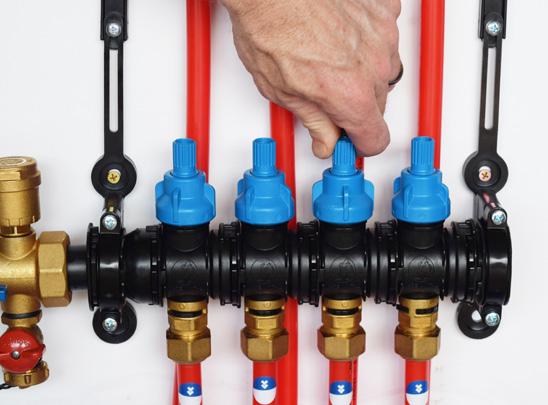 Larger systems, especially those with zones on upper levels, require that the manifold and radiant tubing is filled and purged at the manifold one loop at a time.