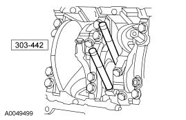 Use the special tools to install the piston and connecting rod with the upper connecting rod bearing in place. 14.