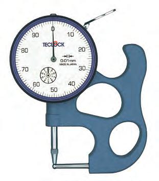 Dial Pipe Gauges :TPM-116 42. 2. TPM-116 *Suitable for measuring thickness of pipe and curved plate etc. Radial thickness can be measured up to minimum diameter φ.mm.