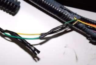 NUMBER 120) SOLDER CONNECTIONS TOGETHER ND SEL WITH SHRINK TUBE S SHOWN 120 130) LOCTE THE WHITE /