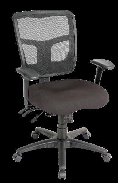 ANSI & BIFMA COMPLIANT CoolMesh With Seat Slider SEATING Seat Options All fabric and leather seats come with molded foam for added comfort and longer lifespan.