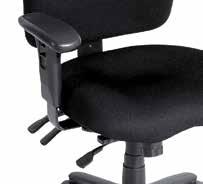 ANSI & BIFMA COMPLIANT Mesh + Task SEATING Magnifico Plus Multi-Function with Adjustable Arms Model No. 8954 $399 Available in Black Mesh with Black Fabric seat. Extra large waterfall 3" foam seat.