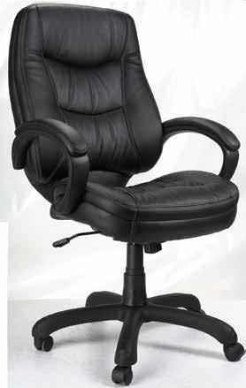 SEATING Executive ANSI & BIFMA COMPLIANT Lexus High Back with Arms Model No. 10711 $450 Available in Black Top Grain Leather.