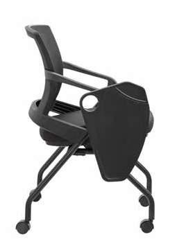 ANSI & BIFMA COMPLIANT Mesh Guest SEATING Theme Series The Theme Tablet Arm Nesting Chair is great for any classroom, conference or training room application.