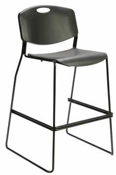 5 Lyric Stack Chair Model No. FBM28 $120 Available in Black on Black Frame.