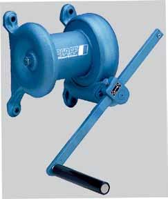 Hoisting Equipent Manual winches Options Special paint finish for iproved corrosion protection Foldable crank with tiltable handle for use in confined spaces.