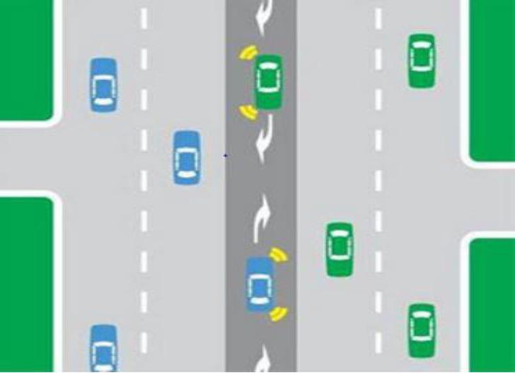 2) While changing lanes : Change of lanes often occurs while taking diversion,
